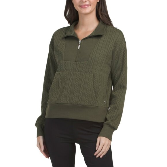 BEAR PAW Olive Night Cable Ottoman Pull Over Top - Picture 1 of 2